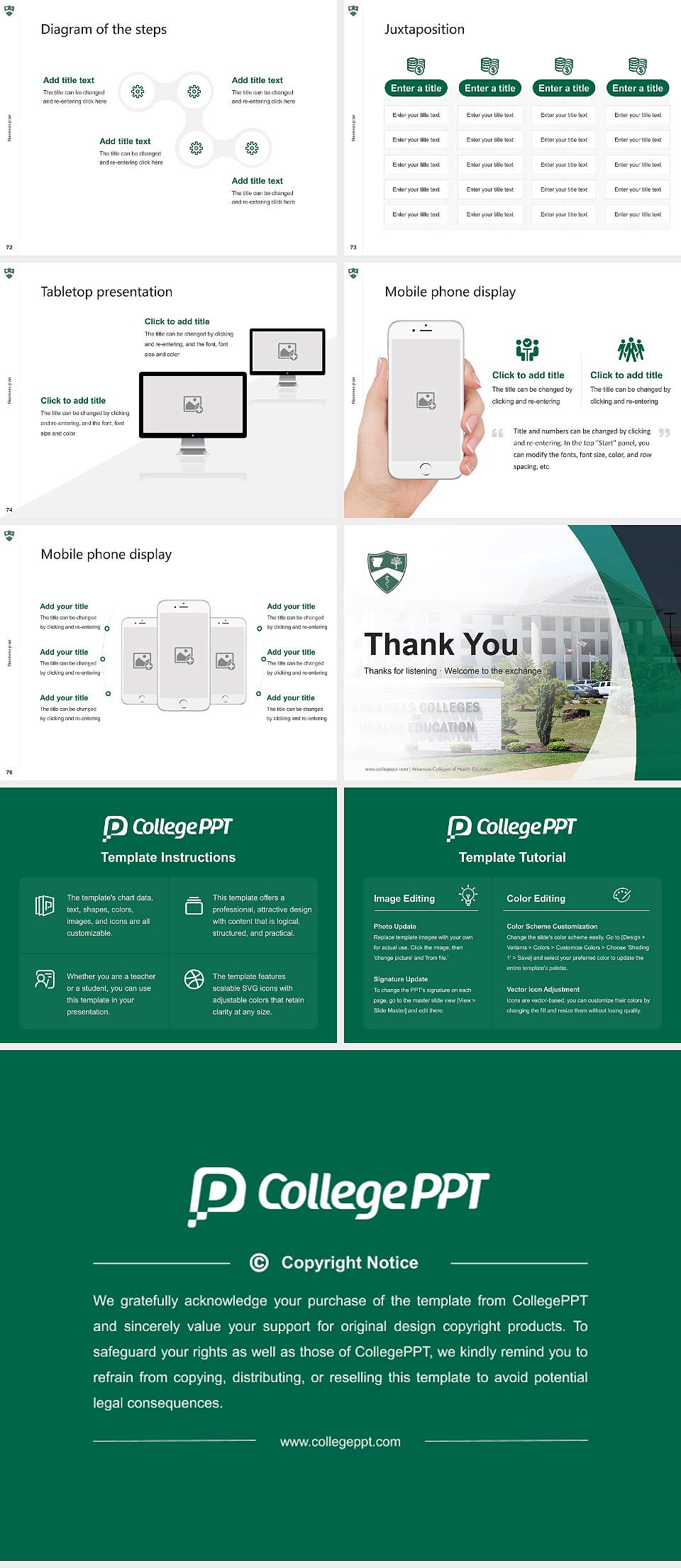 Arkansas Colleges of Health Education Competition/Entrepreneurship Contest PPT Template4:3 ratio PPT effect preview image9