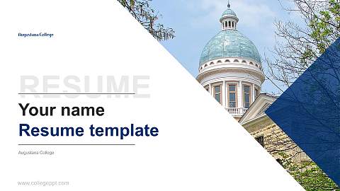 Augustana College Resume PPT Template