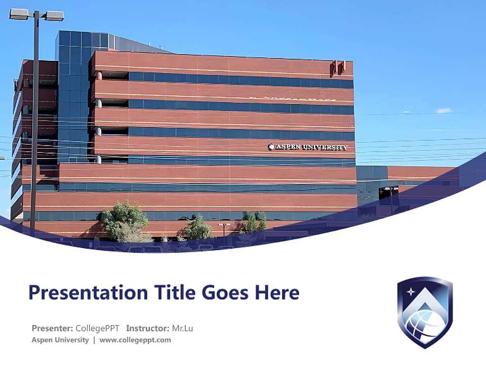 Aspen University Course/Courseware Creation PPT Template4:3 ratio PPT effect preview image5