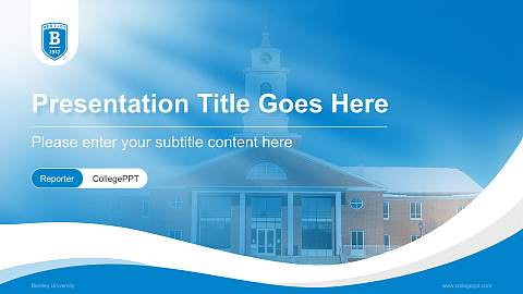 Bentley University Lecture Sharing and Networking Event PPT Template