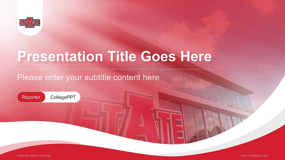 Arkansas State University Lecture Sharing and Networking Event PPT Template16:9 ratio PPT effect preview image