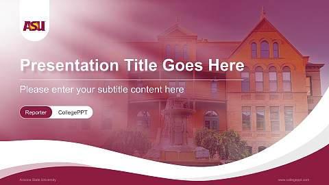 Arizona State University Lecture Sharing and Networking Event PPT Template