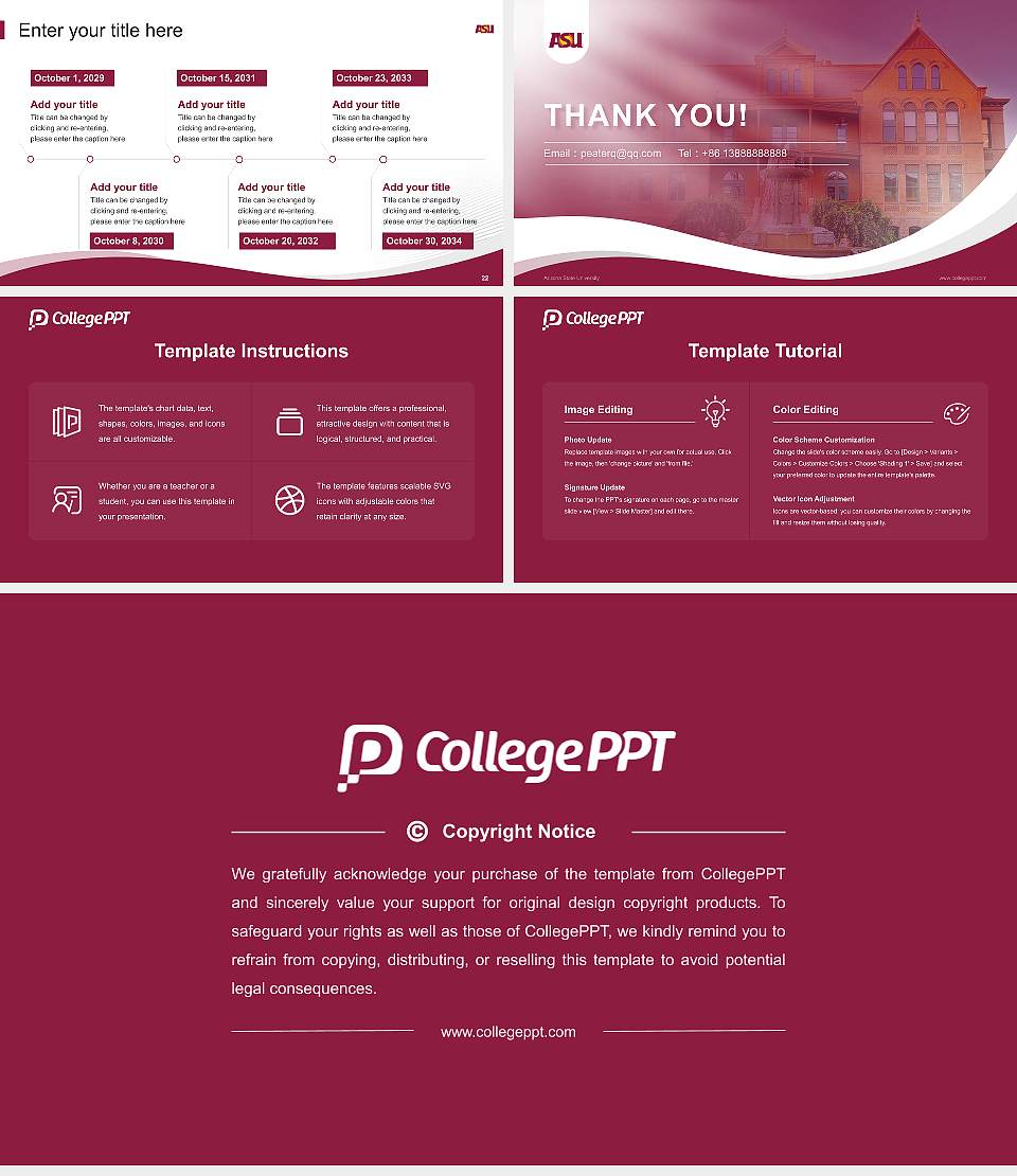 Arizona State University Lecture Sharing and Networking Event PPT Template16:9 ratio PPT effect preview image4