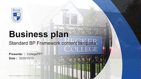 Becker College Competition/Entrepreneurship Contest PPT Template