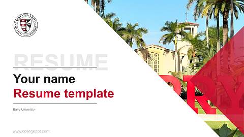 Barry University Resume PPT Template