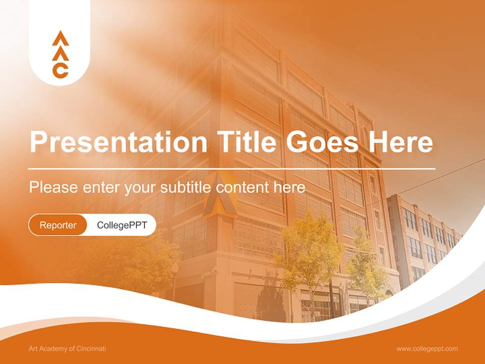 Art Academy of Cincinnati Lecture Sharing and Networking Event PPT Template4:3 ratio PPT effect preview image4