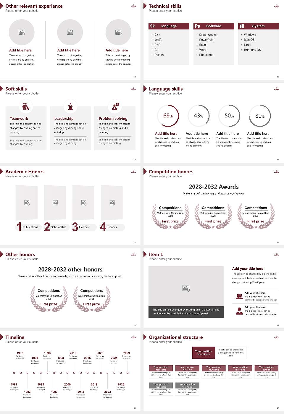 Bellarmine University Resume PPT Template16:9 ratio PPT effect preview image3