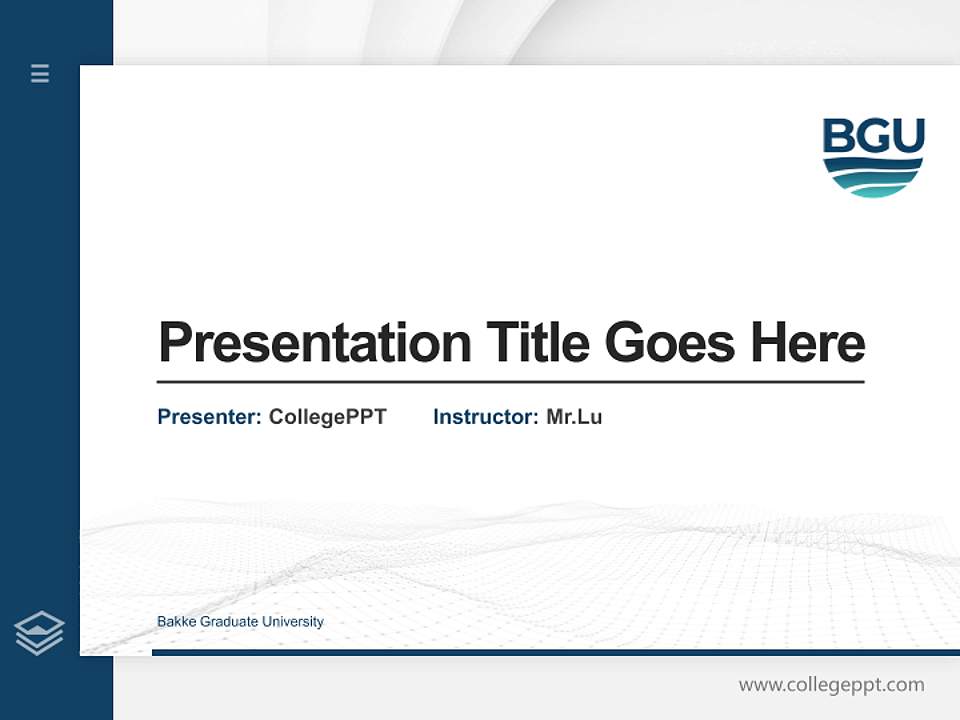 Bakke Graduate University Thesis Proposal/Graduation Defense PPT Template4:3 ratio PPT effect preview image5