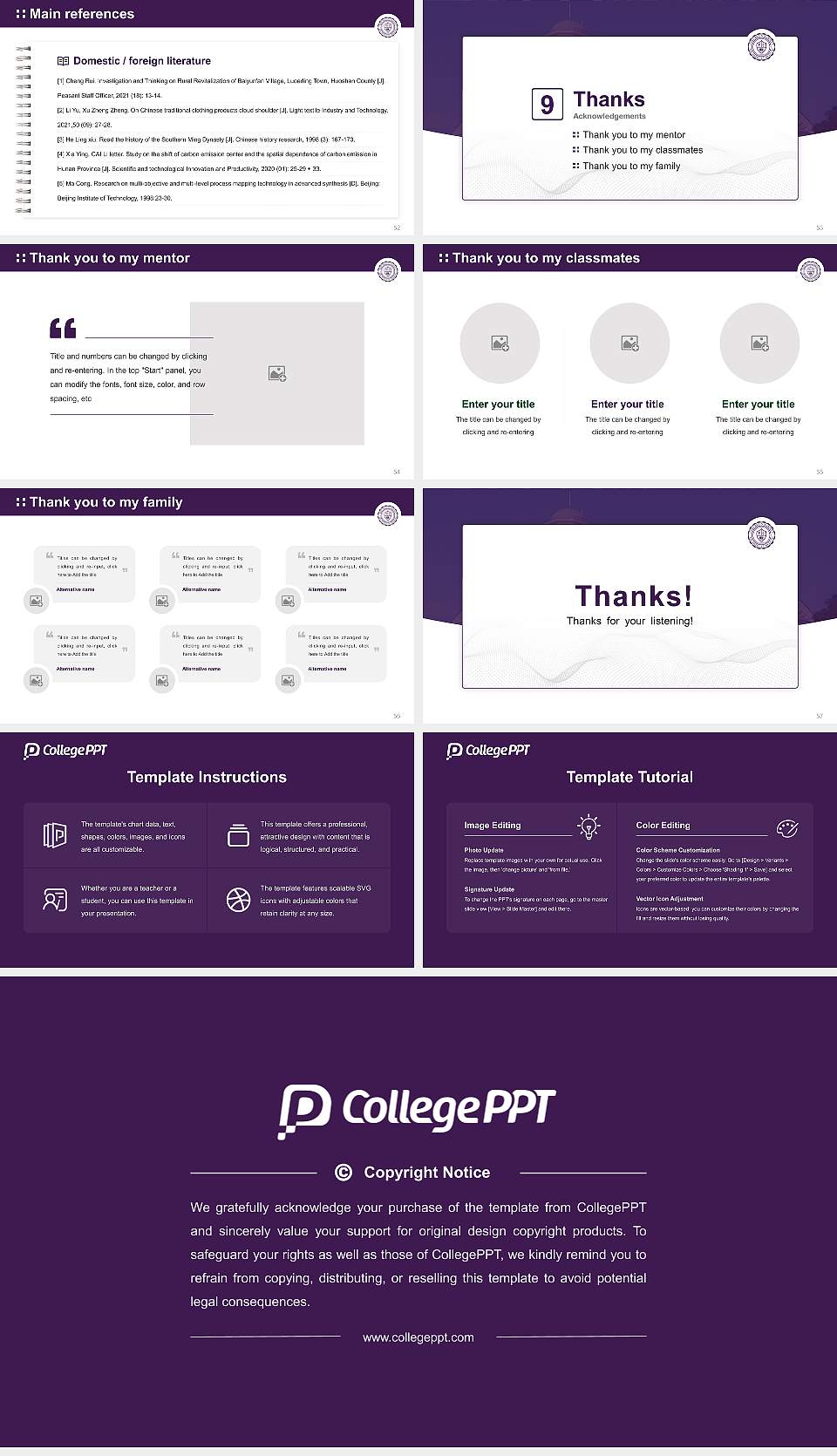 Asbury University Graduation Thesis Defense PPT Template16:9 ratio PPT effect preview image7