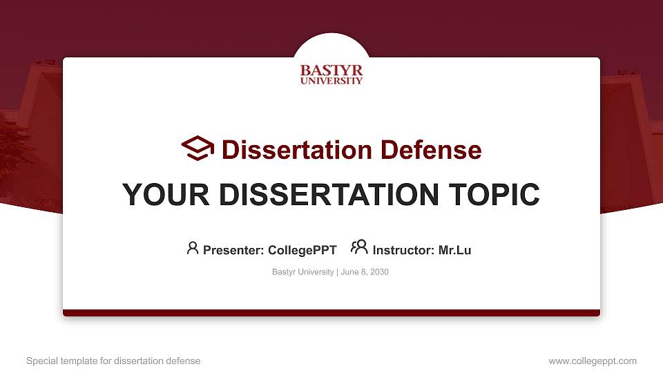 Bastyr University Graduation Thesis Defense PPT Template16:9 ratio PPT effect preview image
