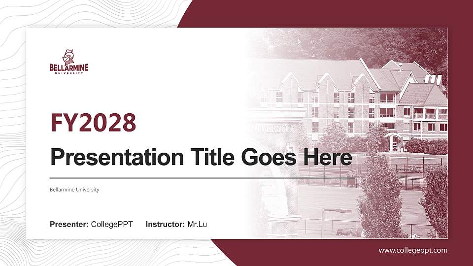 Bellarmine University Academic Presentation/Research Findings Report PPT Template16:9 ratio PPT effect preview image