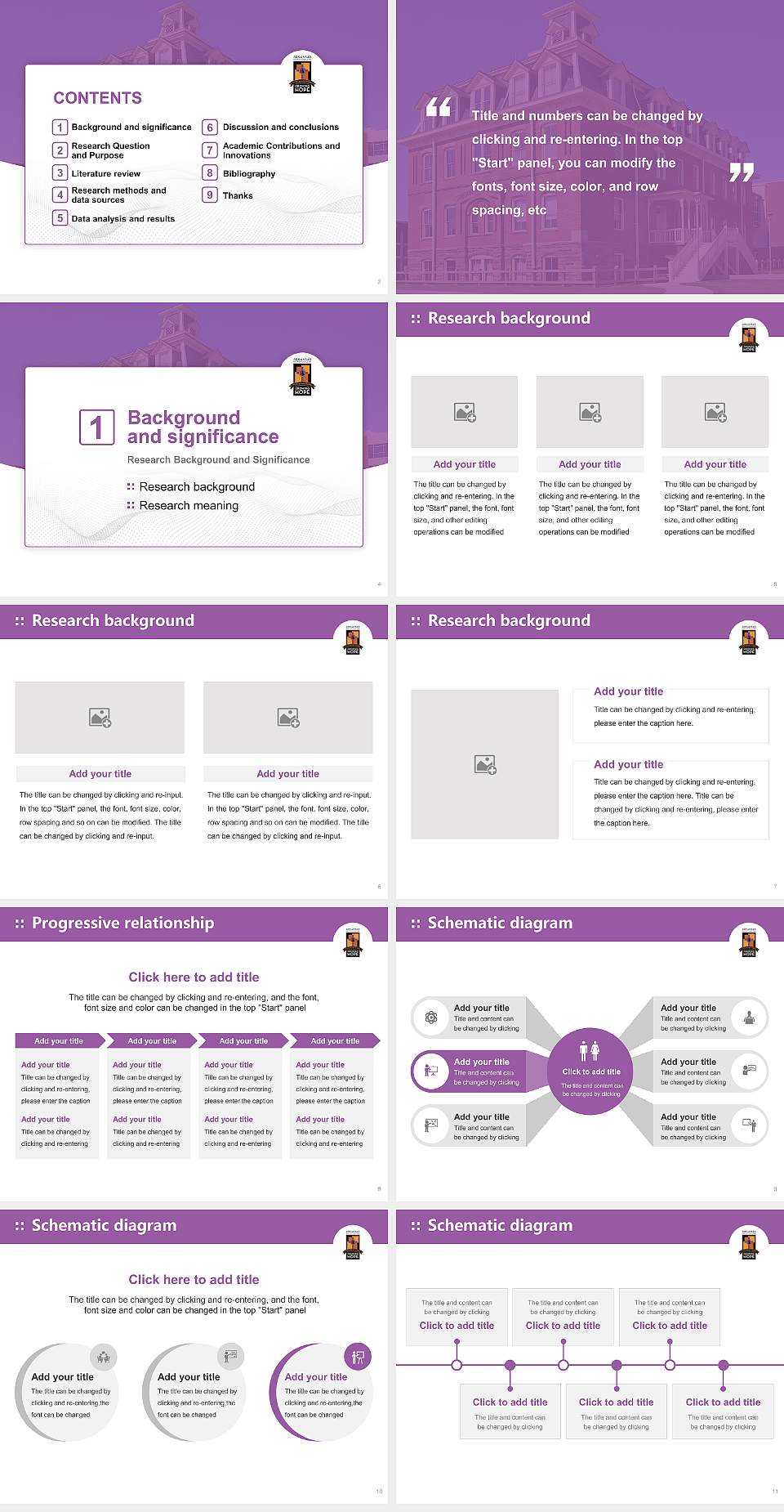 Arkansas Baptist College Graduation Thesis Defense PPT Template4:3 ratio PPT effect preview image2