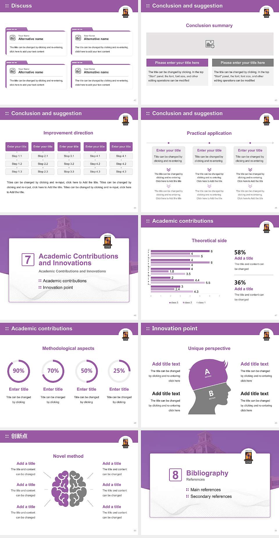 Arkansas Baptist College Graduation Thesis Defense PPT Template4:3 ratio PPT effect preview image6