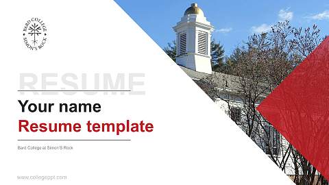 Bard College at Simon’S Rock Resume PPT Template
