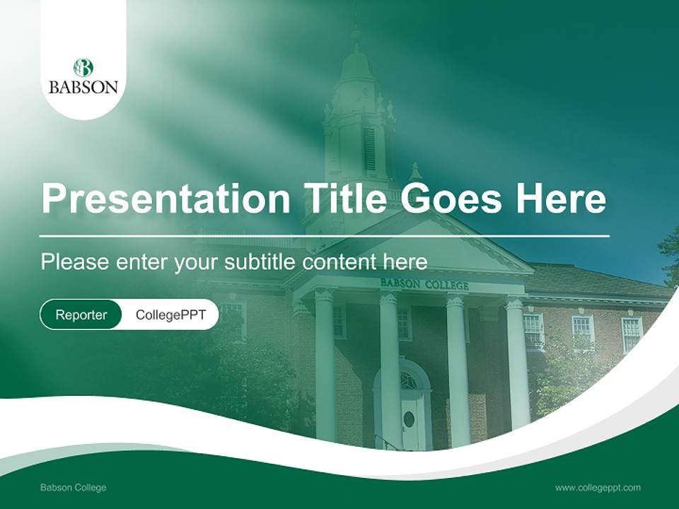 Babson College Lecture Sharing and Networking Event PPT Template4:3 ratio PPT effect preview image4