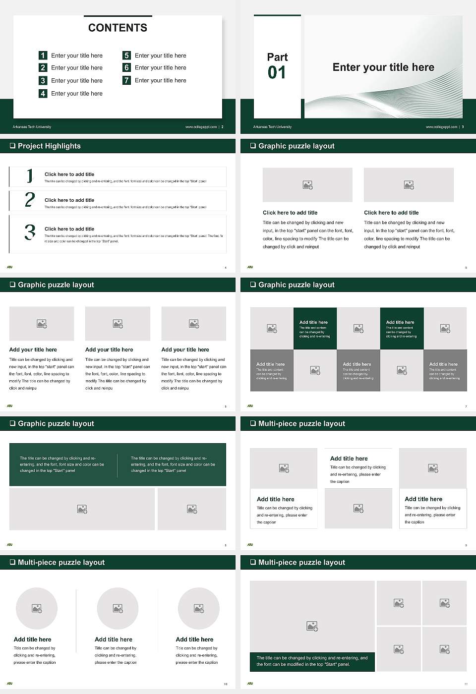 Arkansas Tech University General Purpose PPT Template16:9 ratio PPT effect preview image2