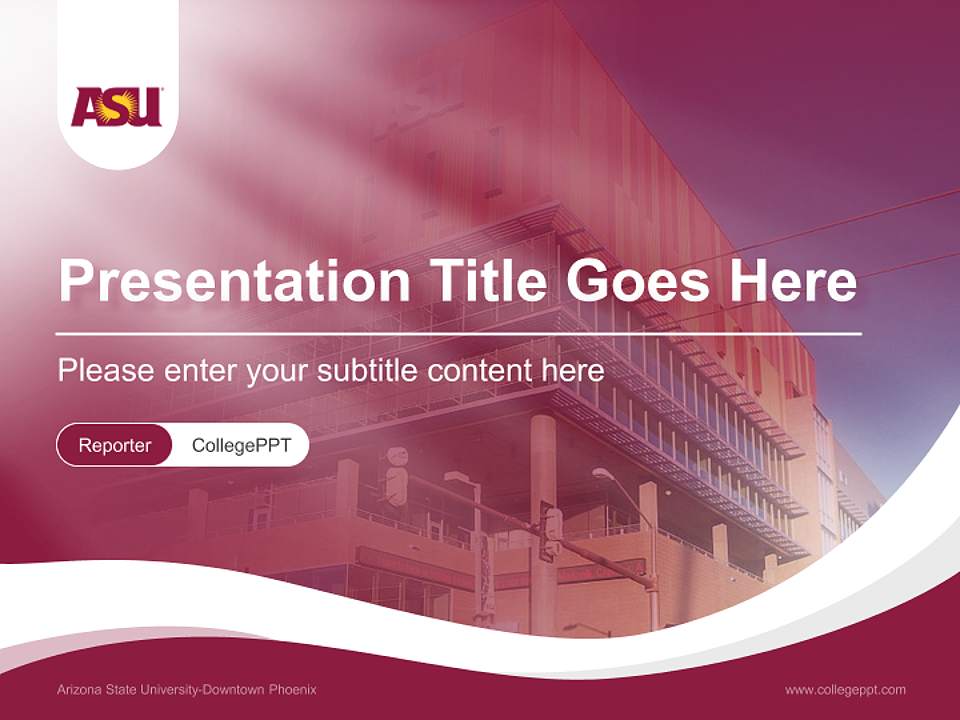 Arizona State University-Downtown Phoenix Lecture Sharing and Networking Event PPT Template4:3 ratio PPT effect preview image4