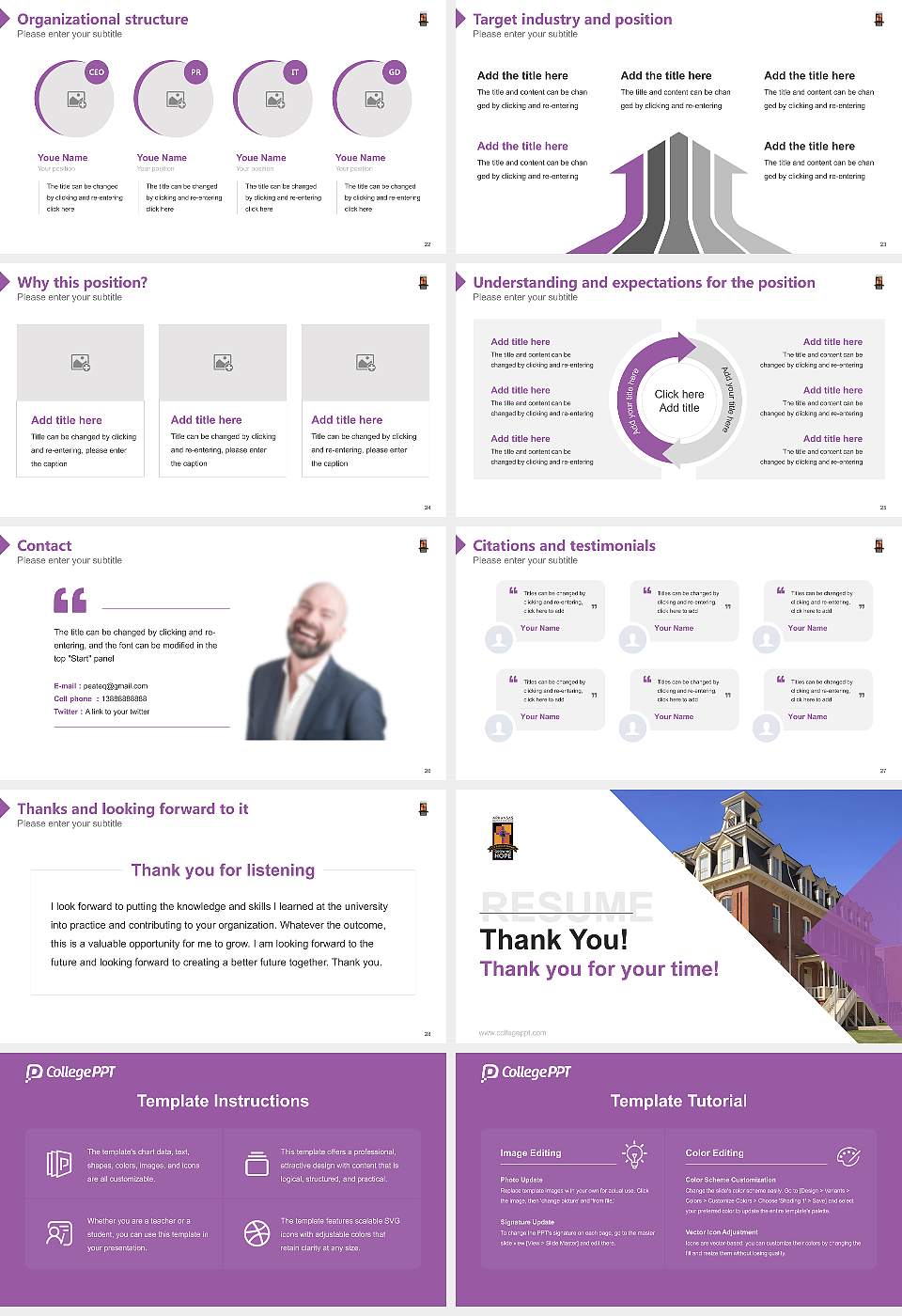 Arkansas Baptist College Resume PPT Template16:9 ratio PPT effect preview image4