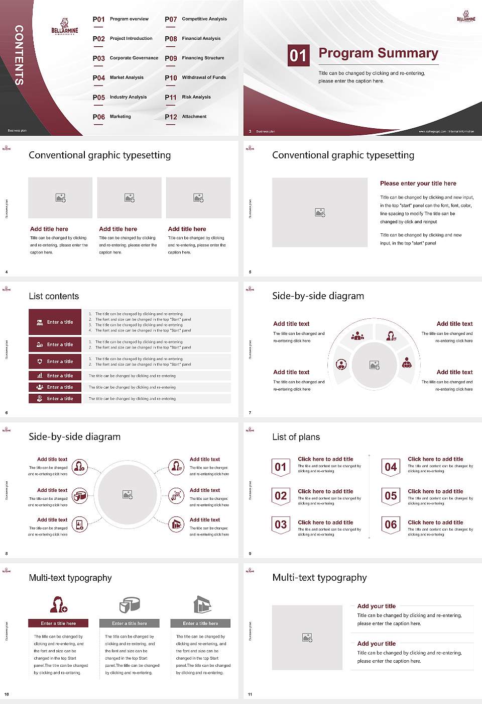 Bellarmine University Competition/Entrepreneurship Contest PPT Template16:9 ratio PPT effect preview image2