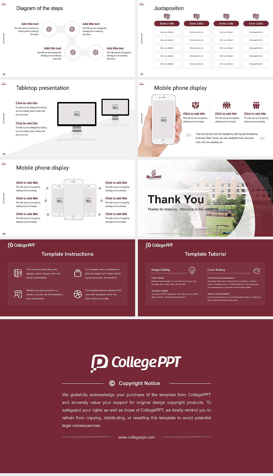 Bellarmine University Competition/Entrepreneurship Contest PPT Template16:9 ratio PPT effect preview image9