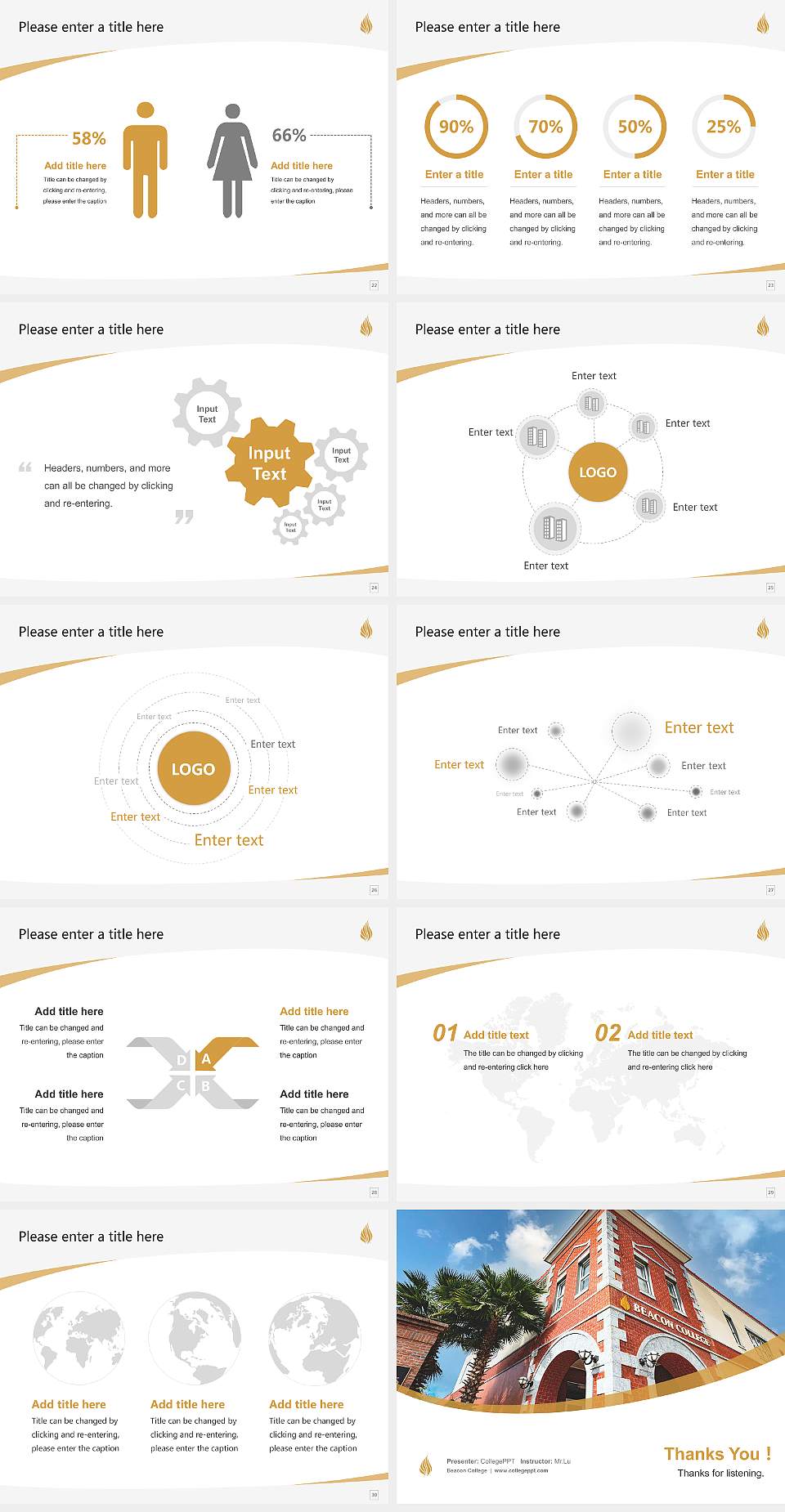 Beacon College Course/Courseware Creation PPT Template4:3 ratio PPT effect preview image4