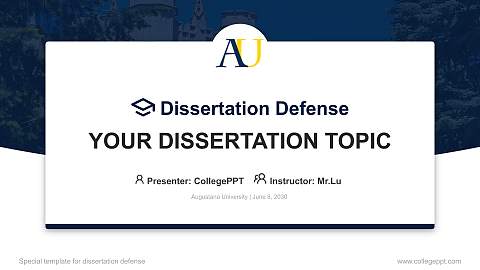 Augustana University Graduation Thesis Defense PPT Template