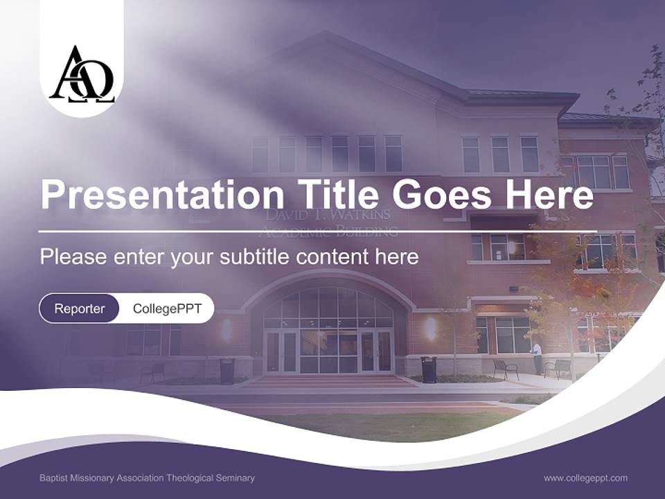 Baptist Missionary Association Theological Seminary Lecture Sharing and Networking Event PPT Template4:3 ratio PPT effect preview image4