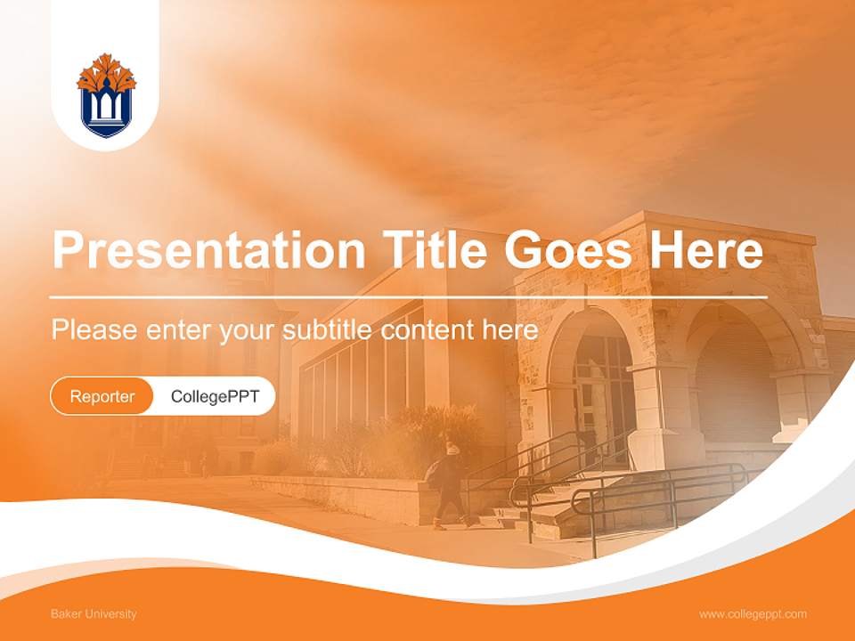 Baker University Lecture Sharing and Networking Event PPT Template4:3 ratio PPT effect preview image4