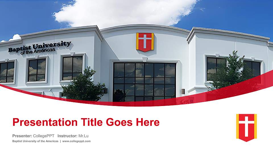 Baptist University of the Americas Course/Courseware Creation PPT Template16:9 ratio PPT effect preview image