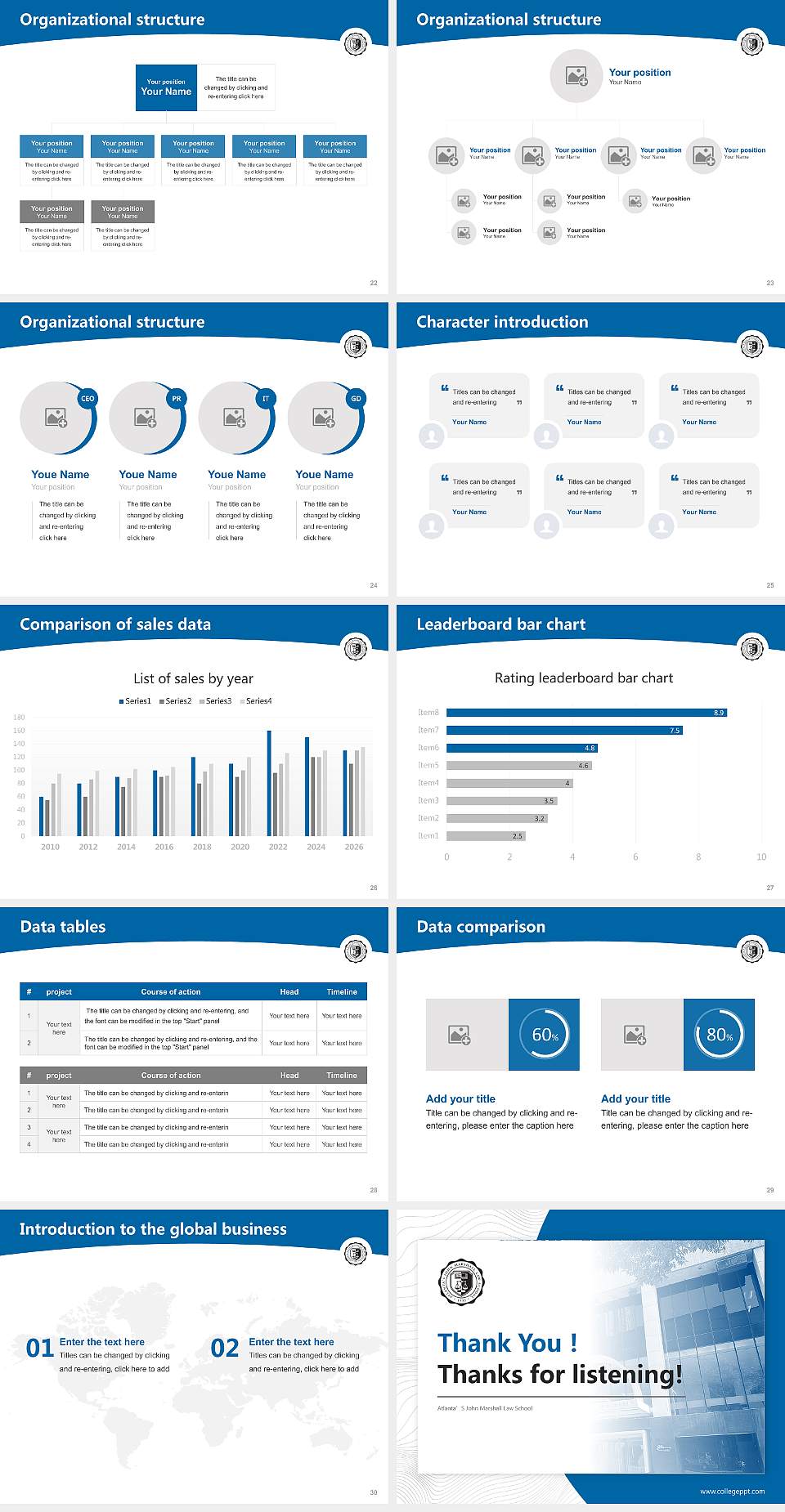 Atlanta’S John Marshall Law School Academic Presentation/Research Findings Report PPT Template4:3 ratio PPT effect preview image4