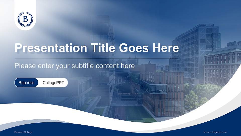 Barnard College Lecture Sharing and Networking Event PPT Template16:9 ratio PPT effect preview image