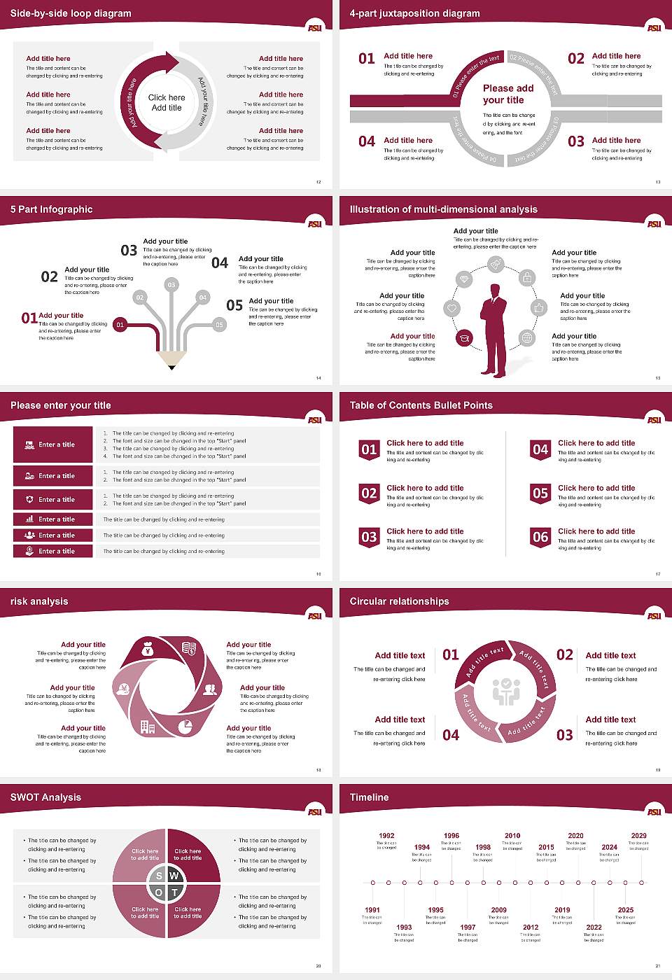 Arizona State University Academic Presentation/Research Findings Report PPT Template16:9 ratio PPT effect preview image3