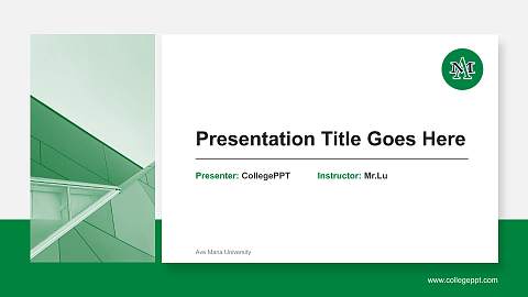 Ave Maria University General Purpose PPT Template