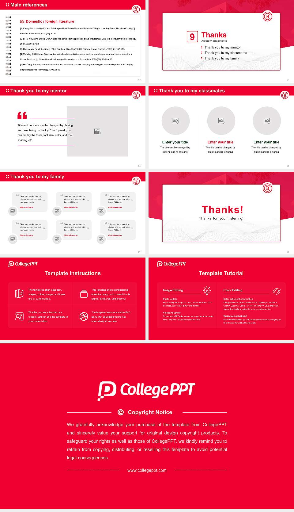 Baker College Graduation Thesis Defense PPT Template16:9 ratio PPT effect preview image7