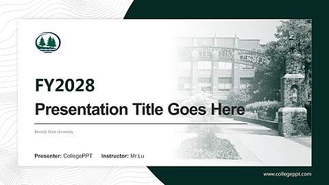 Bemidji State University Academic Presentation/Research Findings Report PPT Template