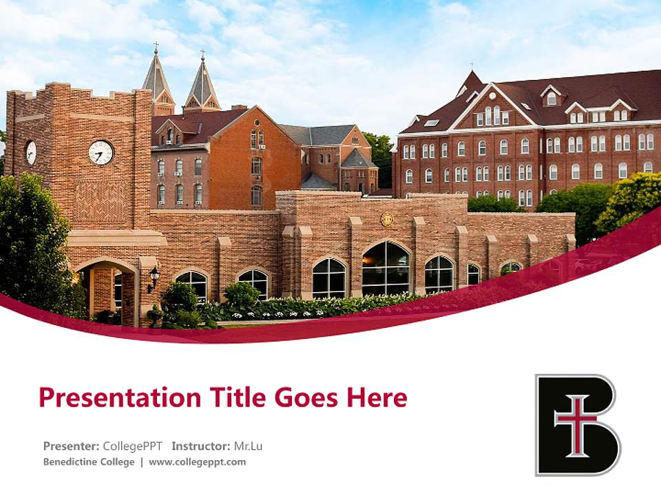 Benedictine College Course/Courseware Creation PPT Template4:3 ratio PPT effect preview image5