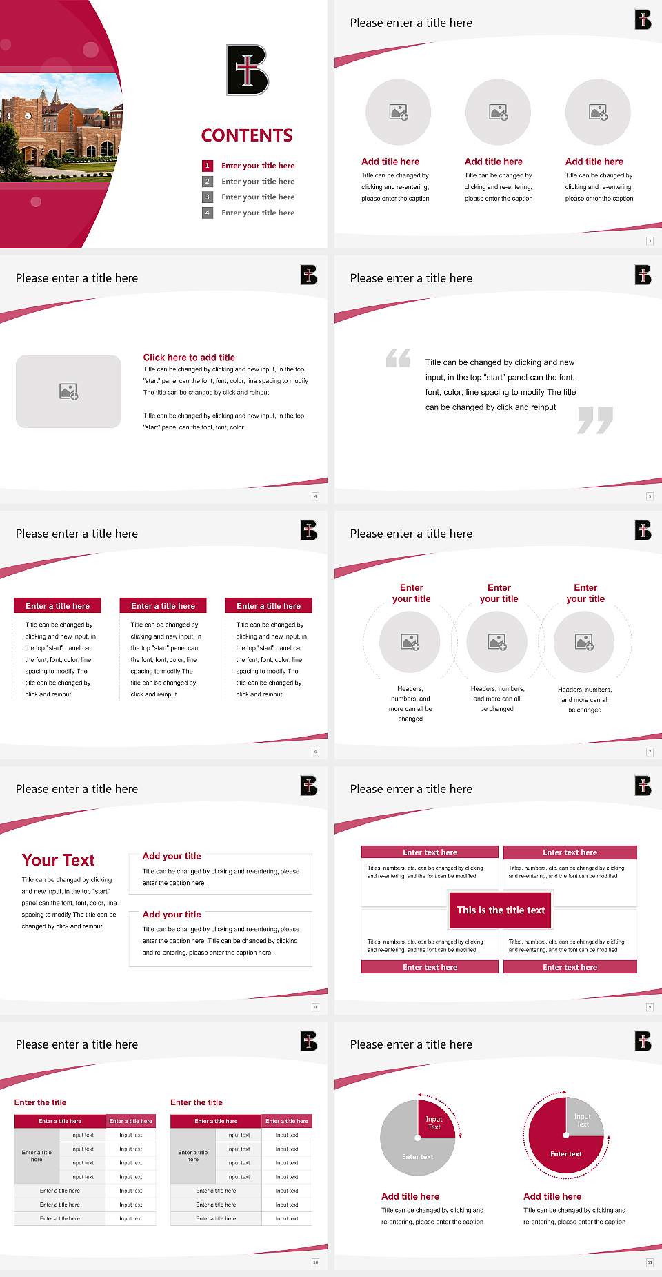 Benedictine College Course/Courseware Creation PPT Template4:3 ratio PPT effect preview image2