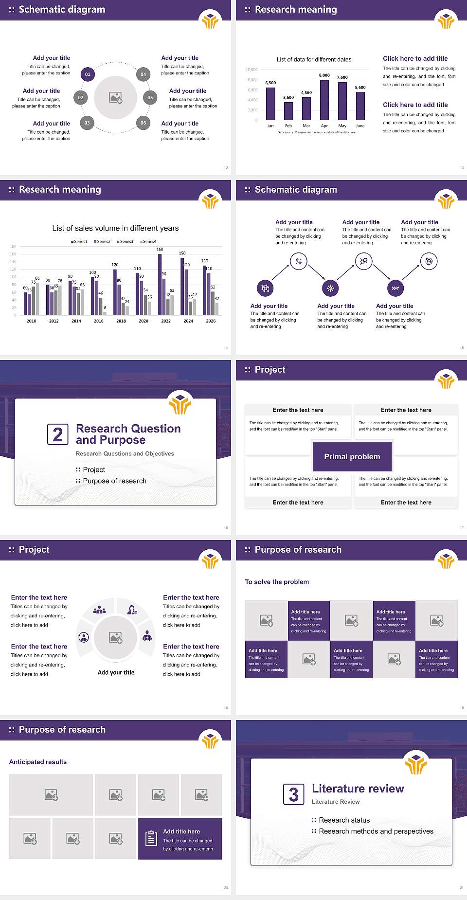 Bellevue University Graduation Thesis Defense PPT Template4:3 ratio PPT effect preview image3