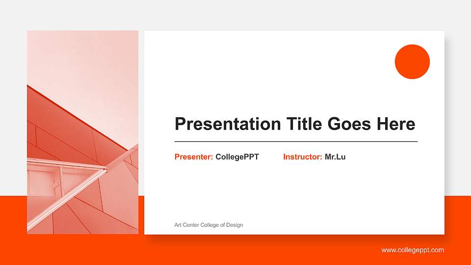 Art Center College of Design General Purpose PPT Template16:9 ratio PPT effect preview image