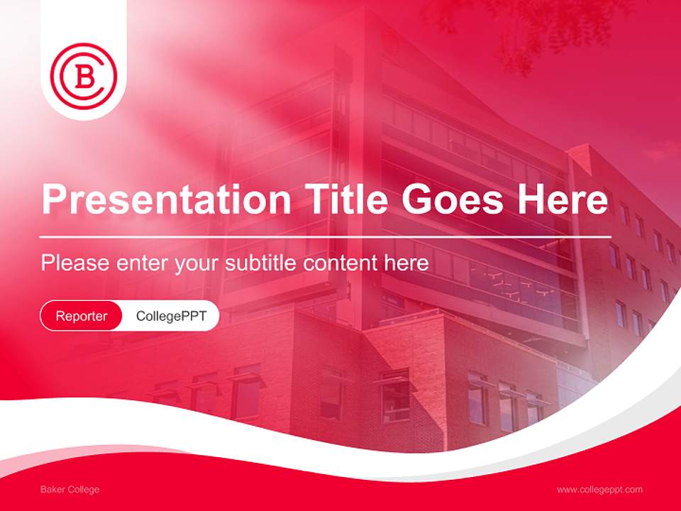 Baker College Lecture Sharing and Networking Event PPT Template4:3 ratio PPT effect preview image4