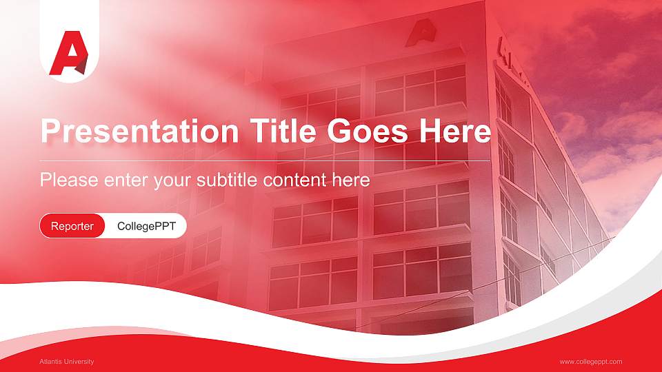 Atlantis University Lecture Sharing and Networking Event PPT Template16:9 ratio PPT effect preview image