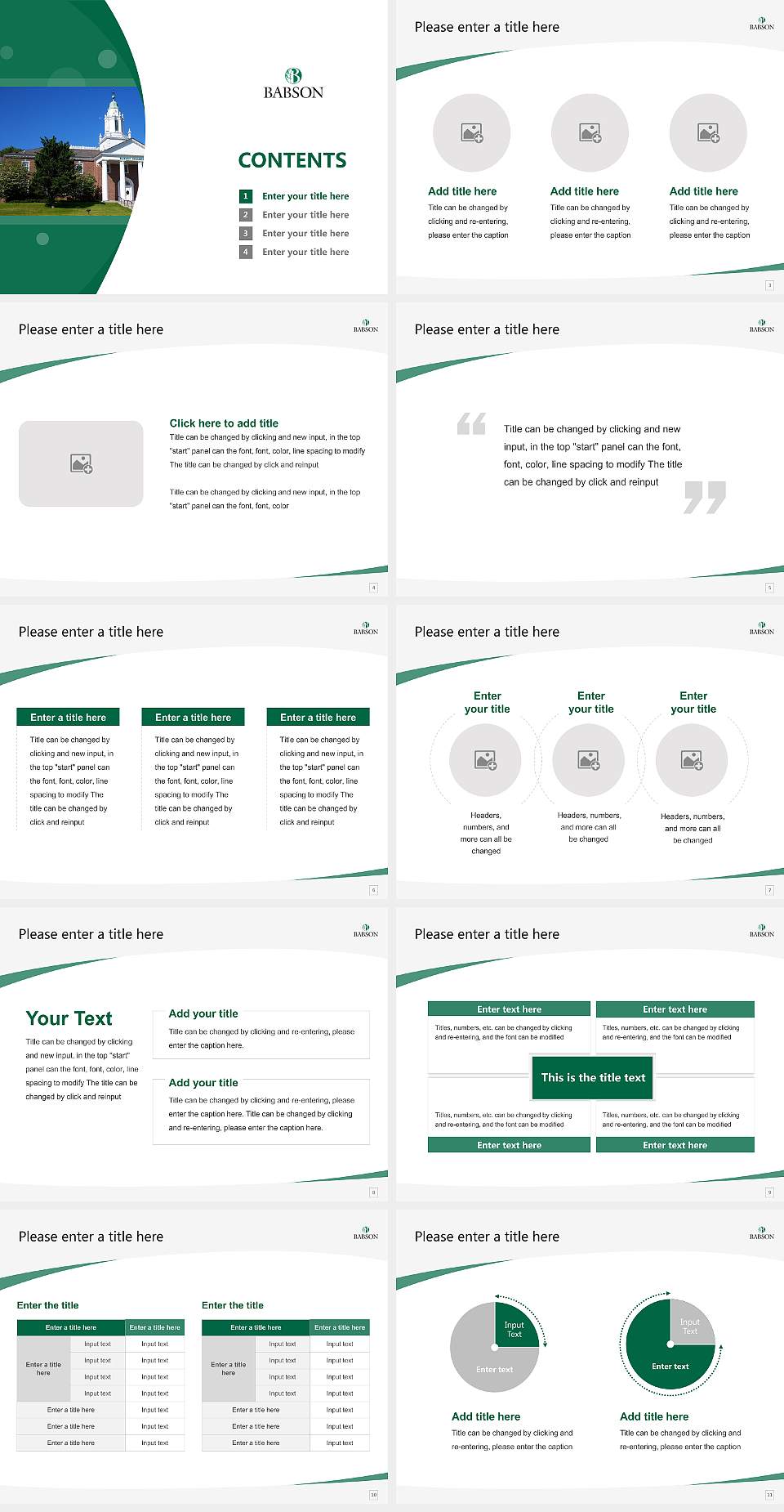 Babson College Course/Courseware Creation PPT Template4:3 ratio PPT effect preview image2