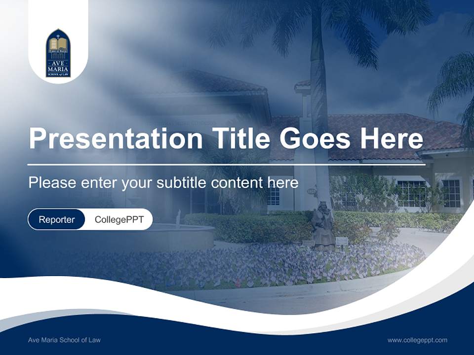 Ave Maria School of Law Lecture Sharing and Networking Event PPT Template4:3 ratio PPT effect preview image4