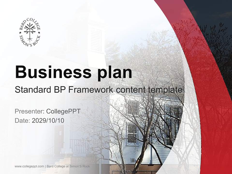 Bard College at Simon’S Rock Competition/Entrepreneurship Contest PPT Template4:3 ratio PPT effect preview image9