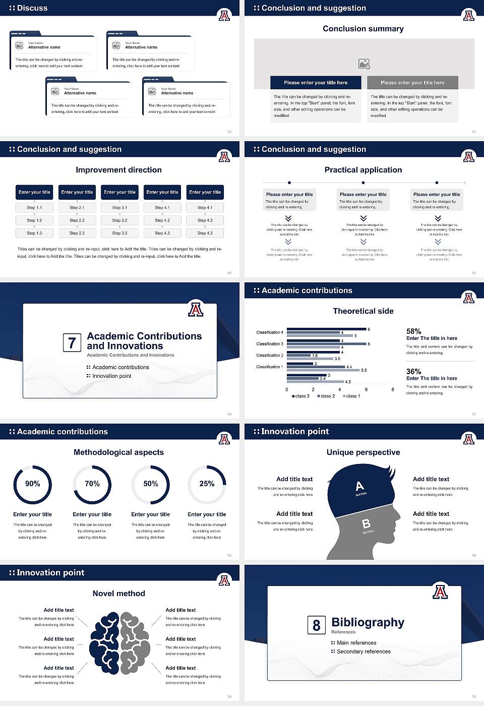 The University of Arizona Global Campus Graduation Thesis Defense PPT Template16:9 ratio PPT effect preview image6