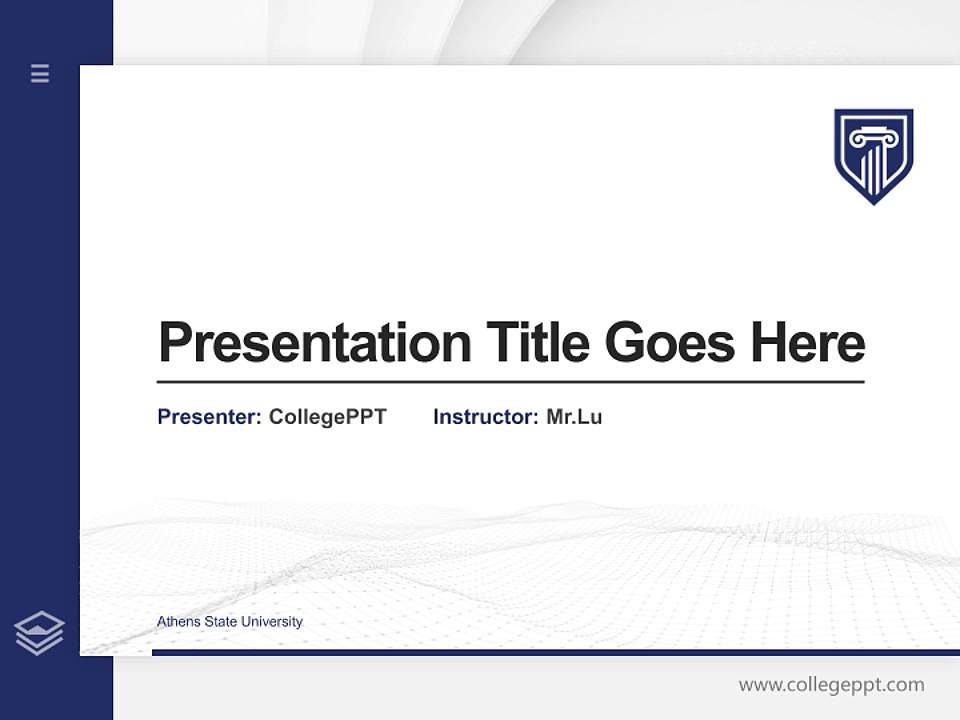 Athens State University Thesis Proposal/Graduation Defense PPT Template4:3 ratio PPT effect preview image5