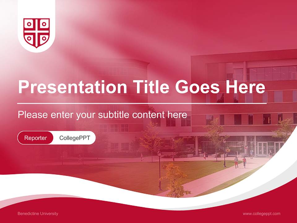 Benedictine University Lecture Sharing and Networking Event PPT Template4:3 ratio PPT effect preview image4