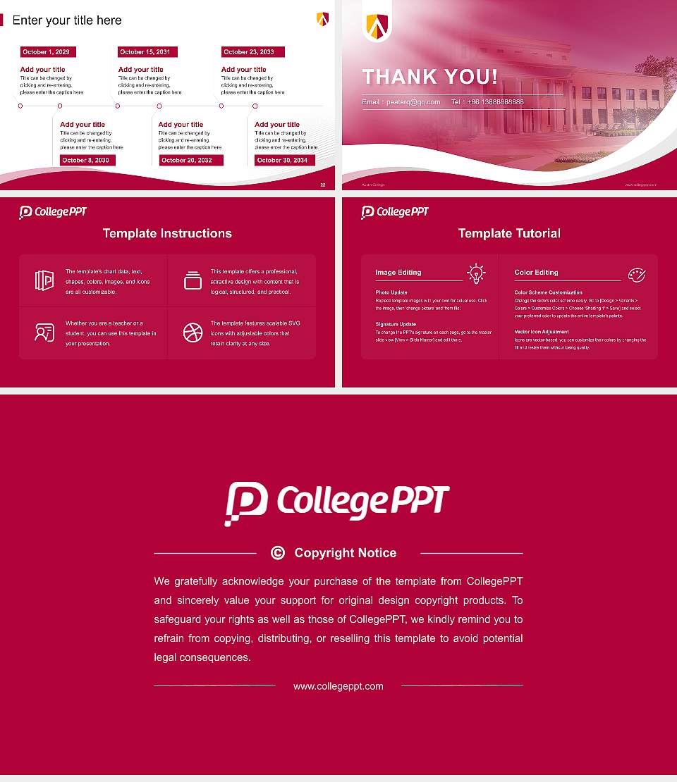 Austin College Lecture Sharing and Networking Event PPT Template16:9 ratio PPT effect preview image4