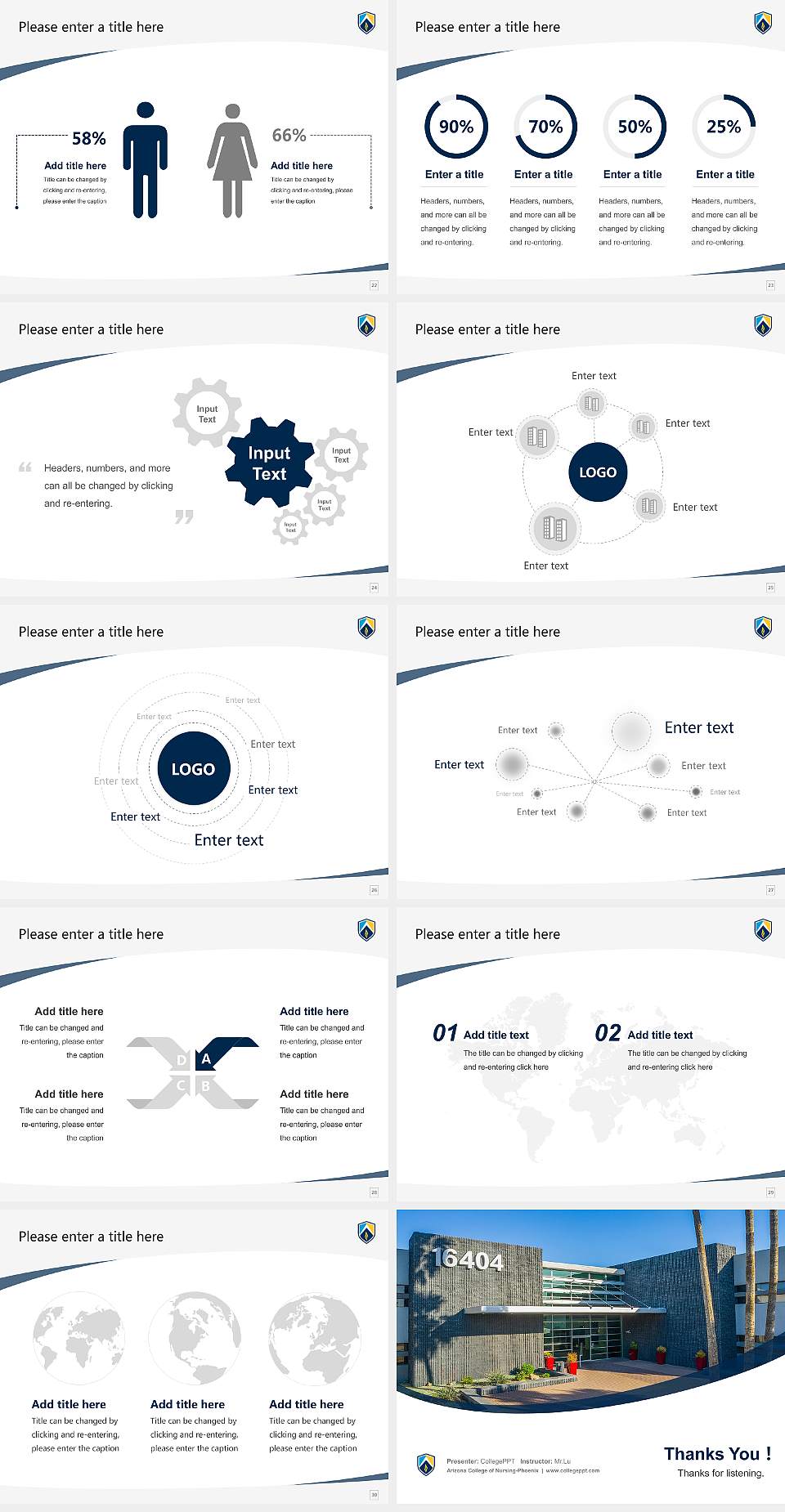 Arizona College of Nursing-Phoenix Course/Courseware Creation PPT Template4:3 ratio PPT effect preview image4