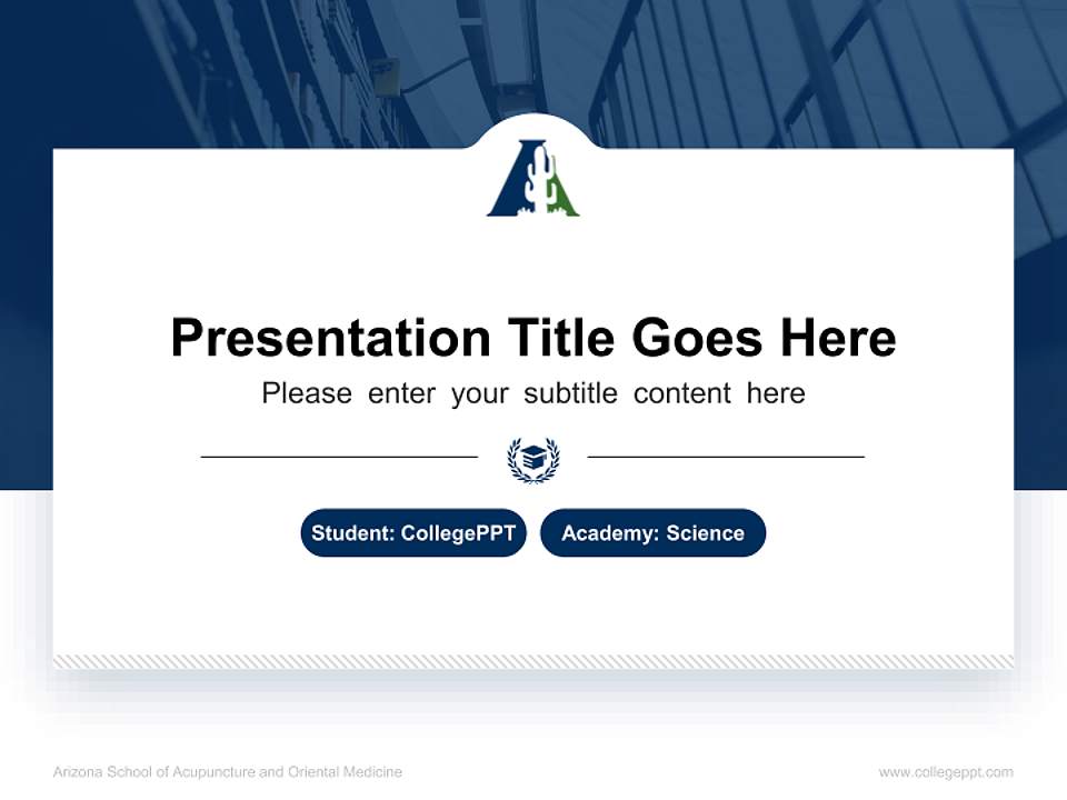 Arizona School of Acupuncture and Oriental Medicine National Scholarship Defense PPT Template4:3 ratio PPT effect preview image4